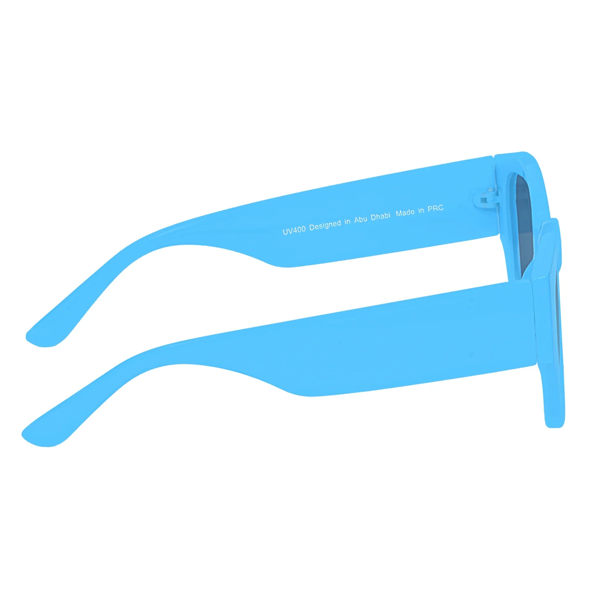 Azure blue women's sunglasses with luxury pouch, ARVUE