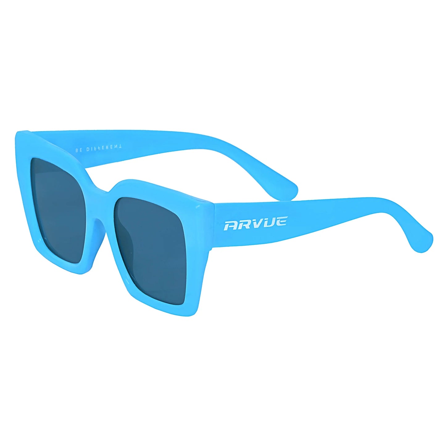 ARVUE women's azure blue sunglasses, face-sculpting frame