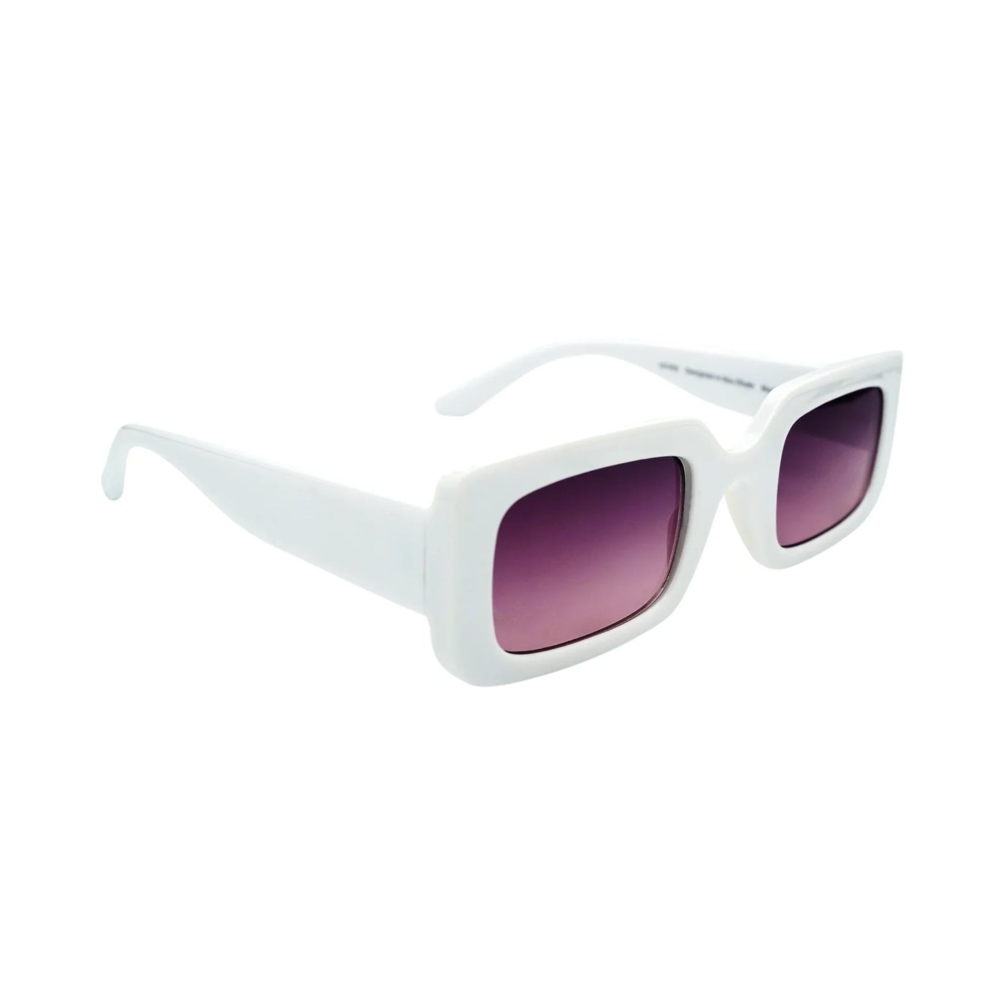 Bright white women's sunglasses with luxury pouch, ARVUE