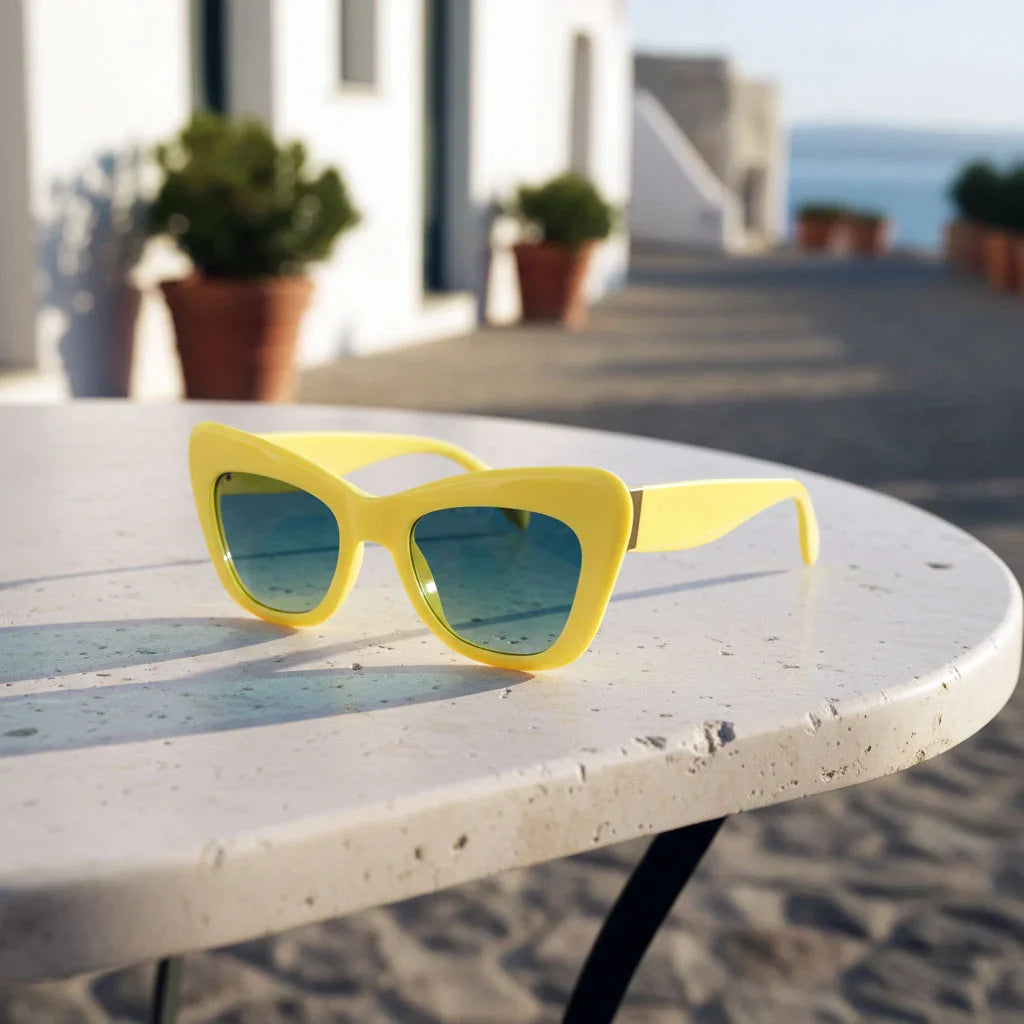 Yellow UV400 sunglasses for women, ARVUE UAE