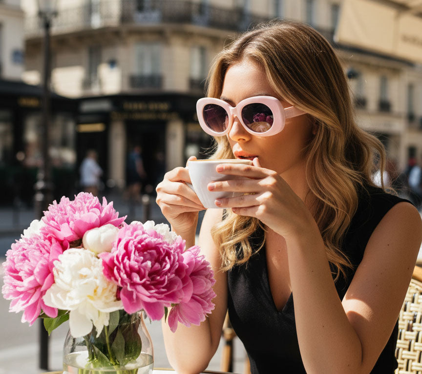 Blush pink sunglasses for women, ARVUE free UAE shipping