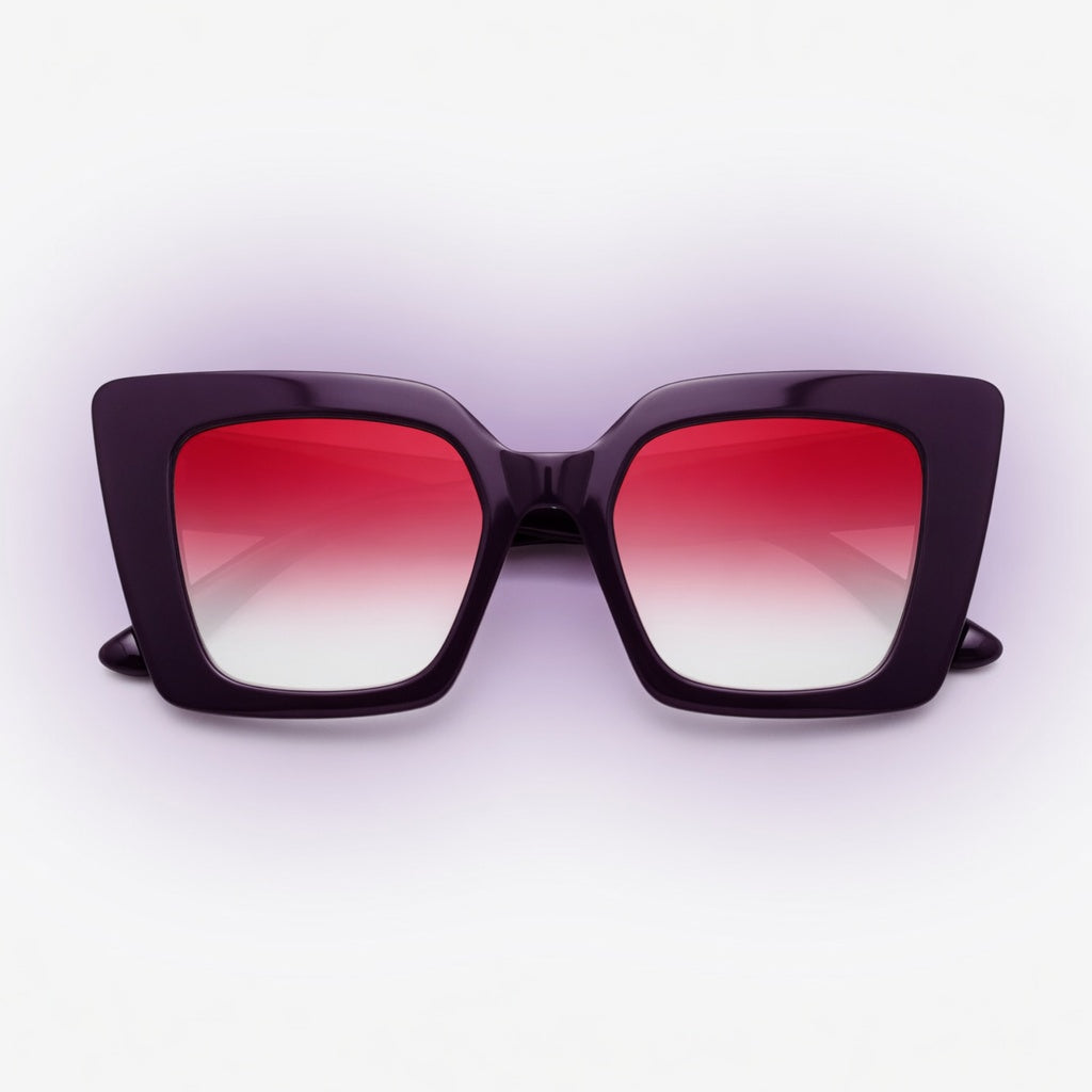 Plum rose-gradient sunglasses by ARVUE, designed in Abu Dhabi