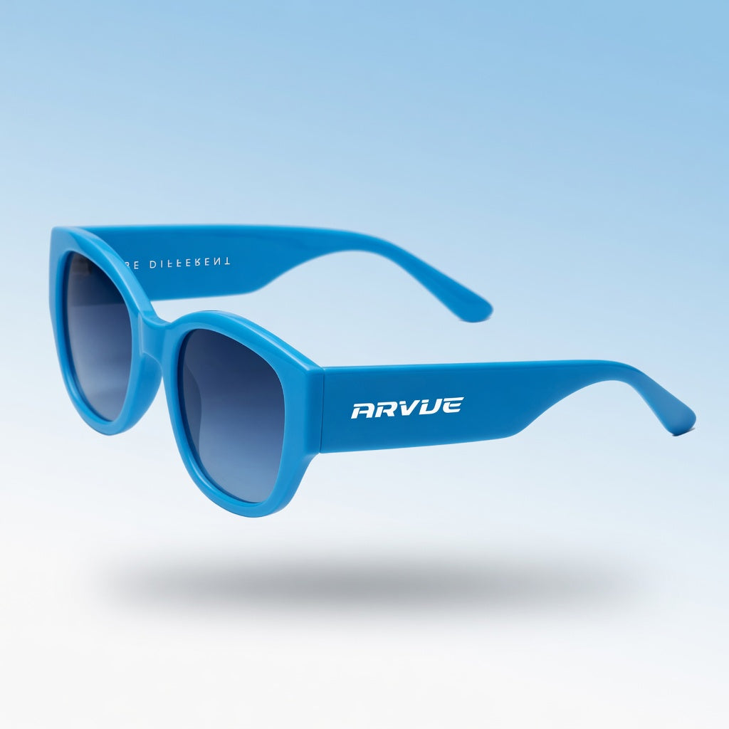 Women's azure blue face-sculpting sunglasses, ARVUE UAE