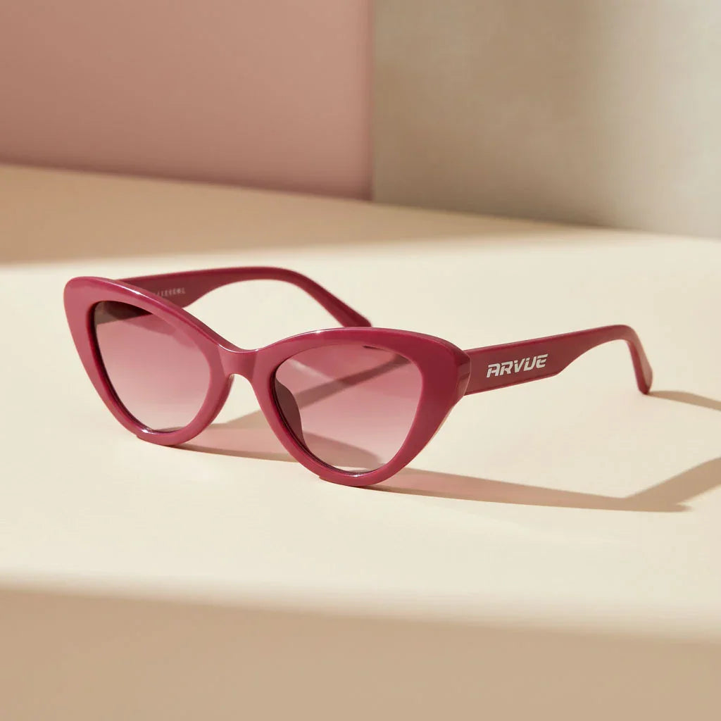 Berry gradient cat-eye sunglasses with UV400 lenses, ARVUE UAE