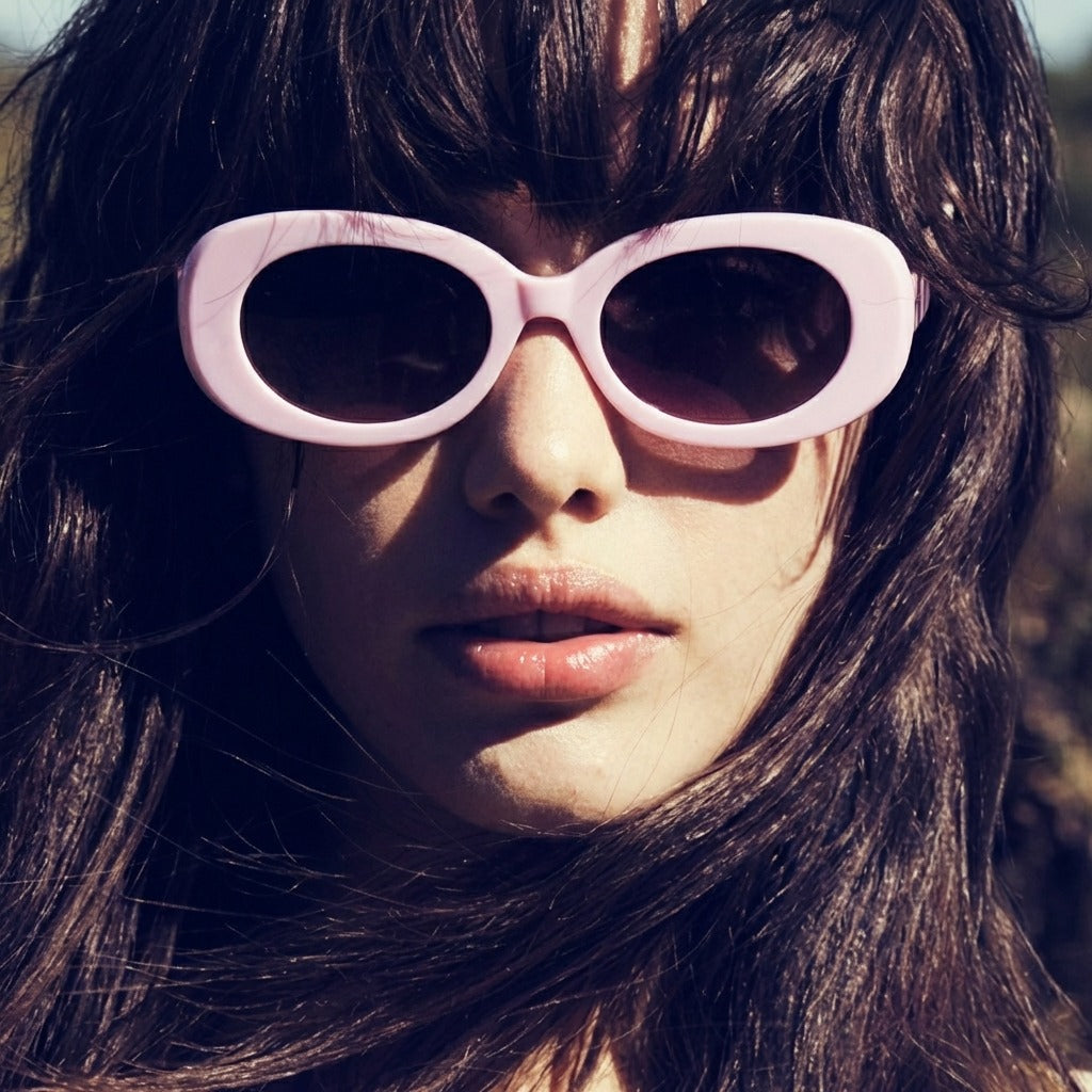 ARVUE Daydream Diva blush pink sunglasses, high-set lifting frame