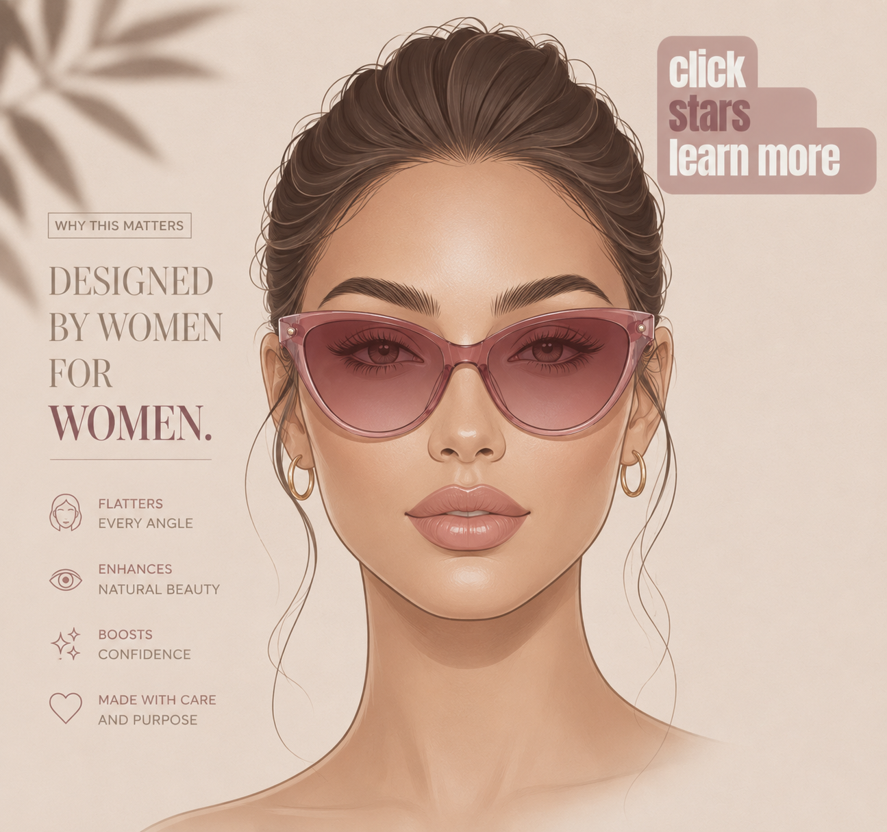 White square sunglasses