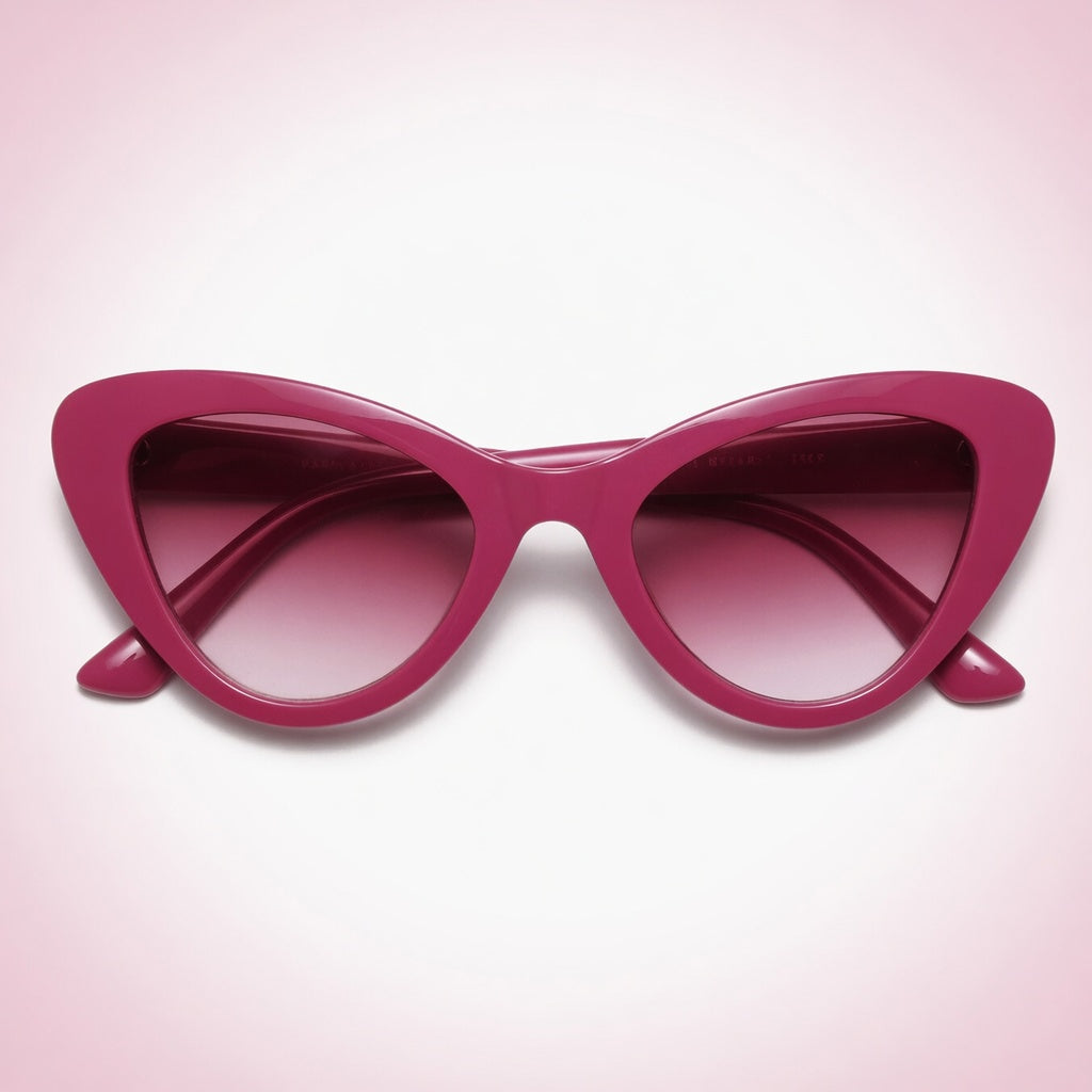 Deep berry gradient cat-eye sunglasses by ARVUE, designed in Abu Dhabi